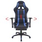 vidaXL Neigbarer Racing-Bürostuhl mit Fußstütze Blau vidaXL Neigbarer Racing-Bürostuhl mit Fußstütze Blau