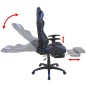 vidaXL Neigbarer Racing-Bürostuhl mit Fußstütze Blau vidaXL Neigbarer Racing-Bürostuhl mit Fußstütze Blau