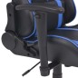 vidaXL Neigbarer Racing-Bürostuhl mit Fußstütze Blau vidaXL Neigbarer Racing-Bürostuhl mit Fußstütze Blau