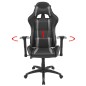 vidaXL Neigbarer Racing-Bürostuhl Kunstleder Grau vidaXL Neigbarer Racing-Bürostuhl Kunstleder Grau