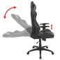vidaXL Neigbarer Racing-Bürostuhl Kunstleder Grau vidaXL Neigbarer Racing-Bürostuhl Kunstleder Grau