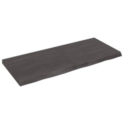 vidaXL Waschtischplatte Dunkelbraun 140x60x(2-6)cm Massivholz