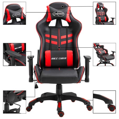 vidaXL Gaming-Stuhl Rot Kunstleder