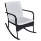 vidaXL Garten-Schaukelstuhl Schwarz Poly Rattan vidaXL Garten-Schaukelstuhl Schwarz Poly Rattan