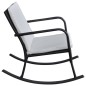 vidaXL Garten-Schaukelstuhl Schwarz Poly Rattan vidaXL Garten-Schaukelstuhl Schwarz Poly Rattan