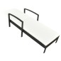 vidaXL Sonnenliege mit Auflage Poly Rattan Schwarz vidaXL Sonnenliege mit Auflage Poly Rattan Schwarz