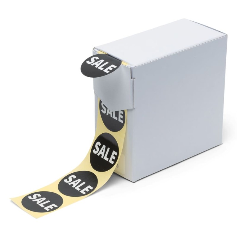 rillprint Rabatt-Aufkleber Sale 250 Stk. x 5 Rollen Schwarz und Weiß rillprint Rabatt-Aufkleber Sale 250 Stk. x 5 Rollen Schwarz und Weiß