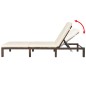 vidaXL Sonnenliege mit Auflage Poly Rattan Braun vidaXL Sonnenliege mit Auflage Poly Rattan Braun