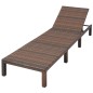 vidaXL Sonnenliege mit Auflage Poly Rattan Braun vidaXL Sonnenliege mit Auflage Poly Rattan Braun