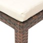 vidaXL Sonnenliege mit Auflage Poly Rattan Braun vidaXL Sonnenliege mit Auflage Poly Rattan Braun