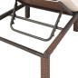 vidaXL Sonnenliege mit Auflage Poly Rattan Braun vidaXL Sonnenliege mit Auflage Poly Rattan Braun
