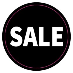 rillprint Rabatt-Aufkleber Sale 250 Stk. x 5 Rollen Schwarz und Weiß