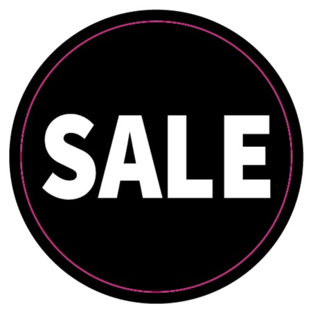 rillprint Rabatt-Aufkleber Sale 250 Stk. x 5 Rollen Schwarz und Weiß
