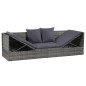 vidaXL Garten-Sofabett 200x60 cm Poly Rattan Grau vidaXL Garten-Sofabett 200x60 cm Poly Rattan Grau