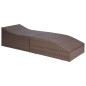 vidaXL Sonnenliege mit Polsterauflage Poly Rattan Braun vidaXL Sonnenliege mit Polsterauflage Poly Rattan Braun