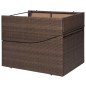vidaXL Sonnenliege mit Polsterauflage Poly Rattan Braun vidaXL Sonnenliege mit Polsterauflage Poly Rattan Braun