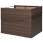 vidaXL Sonnenliege mit Polsterauflage Poly Rattan Braun vidaXL Sonnenliege mit Polsterauflage Poly Rattan Braun