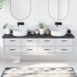 Waschtischplatte Dunkelgrau 200x30x6 cm Massivholz Behandelt Waschtischplatte Dunkelgrau 200x30x6 cm Massivholz Behandelt