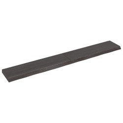Waschtischplatte Dunkelgrau 200x30x6 cm Massivholz Behandelt