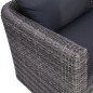 vidaXL Gartenstuhl mit Polster und Kissen Poly Rattan Grau vidaXL Gartenstuhl mit Polster und Kissen Poly Rattan Grau