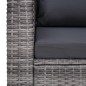 vidaXL Gartenstuhl mit Polster und Kissen Poly Rattan Grau vidaXL Gartenstuhl mit Polster und Kissen Poly Rattan Grau