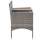 vidaXL 2-Sitzer-Gartenbank mit Teetisch 143 cm Poly Rattan Grau vidaXL 2-Sitzer-Gartenbank mit Teetisch 143 cm Poly Rattan Grau