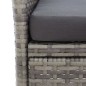 vidaXL 2-Sitzer-Gartenbank mit Teetisch 143 cm Poly Rattan Grau vidaXL 2-Sitzer-Gartenbank mit Teetisch 143 cm Poly Rattan Grau