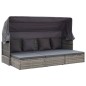 vidaXL Garten-Sonneninsel mit Dach Grautöne Poly Rattan vidaXL Garten-Sonneninsel mit Dach Grautöne Poly Rattan