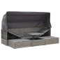 vidaXL Garten-Sonneninsel mit Dach Grautöne Poly Rattan vidaXL Garten-Sonneninsel mit Dach Grautöne Poly Rattan