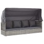 vidaXL Garten-Sonneninsel mit Dach Grautöne Poly Rattan vidaXL Garten-Sonneninsel mit Dach Grautöne Poly Rattan
