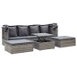vidaXL Garten-Sonneninsel mit Dach Grautöne Poly Rattan vidaXL Garten-Sonneninsel mit Dach Grautöne Poly Rattan