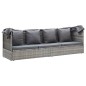 vidaXL Garten-Sonneninsel mit Dach Grautöne Poly Rattan vidaXL Garten-Sonneninsel mit Dach Grautöne Poly Rattan