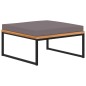 vidaXL Fußablage mit Auflage 66×66×36 cm Akazien Massivholz Dunkelgrau vidaXL Fußablage mit Auflage 66×66×36 cm Akazien Massivholz Dunkelgrau