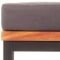vidaXL Fußablage mit Auflage 66×66×36 cm Akazien Massivholz Dunkelgrau vidaXL Fußablage mit Auflage 66×66×36 cm Akazien Massivholz Dunkelgrau