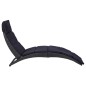 vidaXL Sonnenliege mit Auflage Poly Rattan Schwarz vidaXL Sonnenliege mit Auflage Poly Rattan Schwarz