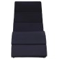 vidaXL Sonnenliege mit Auflage Poly Rattan Schwarz vidaXL Sonnenliege mit Auflage Poly Rattan Schwarz