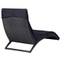 vidaXL Sonnenliege mit Auflage Poly Rattan Schwarz vidaXL Sonnenliege mit Auflage Poly Rattan Schwarz