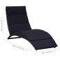 vidaXL Sonnenliege mit Auflage Poly Rattan Schwarz vidaXL Sonnenliege mit Auflage Poly Rattan Schwarz