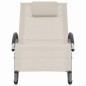vidaXL Sonnenliege mit Auflage Creme Textilene vidaXL Sonnenliege mit Auflage Creme Textilene