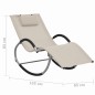 vidaXL Sonnenliege mit Auflage Creme Textilene vidaXL Sonnenliege mit Auflage Creme Textilene