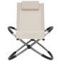vidaXL Kinder-Sonnenliege Stahl Creme vidaXL Kinder-Sonnenliege Stahl Creme