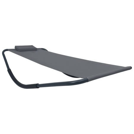 vidaXL Gartenbett Grau 200 x 90 cm Stahl