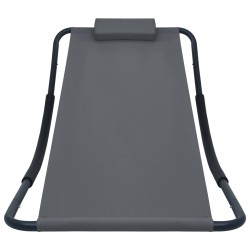 vidaXL Gartenbett Grau 200 x 90 cm Stahl