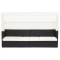 vidaXL Gartensofa mit Sonnendach Schwarz Poly Rattan vidaXL Gartensofa mit Sonnendach Schwarz Poly Rattan
