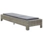 vidaXL Sonnenliege mit Auflage Grau Poly Rattan vidaXL Sonnenliege mit Auflage Grau Poly Rattan