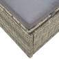 vidaXL Sonnenliege mit Auflage Grau Poly Rattan vidaXL Sonnenliege mit Auflage Grau Poly Rattan