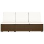 vidaXL Sonnenliege mit Auflage Poly Rattan Braun vidaXL Sonnenliege mit Auflage Poly Rattan Braun