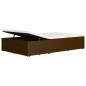 vidaXL Sonnenliege mit Auflage Poly Rattan Braun vidaXL Sonnenliege mit Auflage Poly Rattan Braun