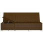 vidaXL Sonnenliege mit Auflage Poly Rattan Braun vidaXL Sonnenliege mit Auflage Poly Rattan Braun
