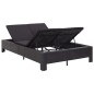 vidaXL 2-Personen-Sonnenliege mit Auflage Schwarz Poly Rattan vidaXL 2-Personen-Sonnenliege mit Auflage Schwarz Poly Rattan